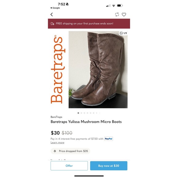 Baretraps Tall Brown Riding Boots Sz 8.5M Side Zip Yulissa Knee High - Picture 2 of 6